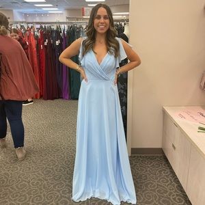NWT David’s Bridal Ice Blue Gown